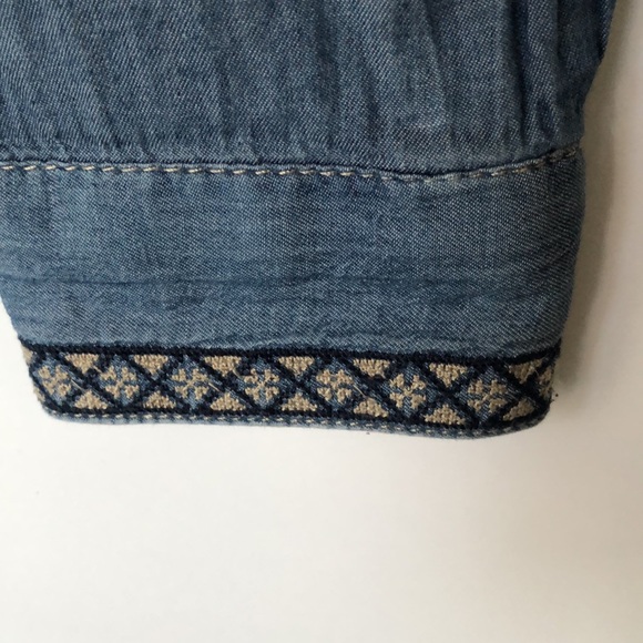 Promod Chambray Long sleeves Button Down Shirt Top Blouse Size S/M - Picture 4 of 5